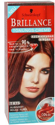 Schwarzkopf Poly Brillance Tönungs-Creme Rubinrot 75, 60 ml, 3er Pack (3 Stück)