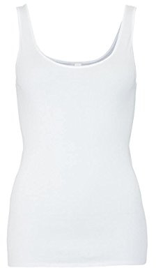 Schiesser - Camiseta Interior sin Mangas para Mujer, Talla M (Talla 38 EU 40 FR/ESP), Color Blanco 100