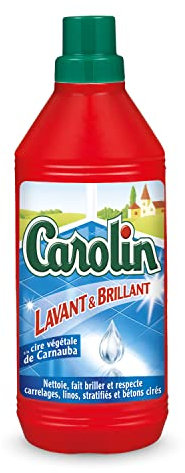 Carolin Nettoyant Sols Lavant et Brillant à la Cire de Carnauba 1 L