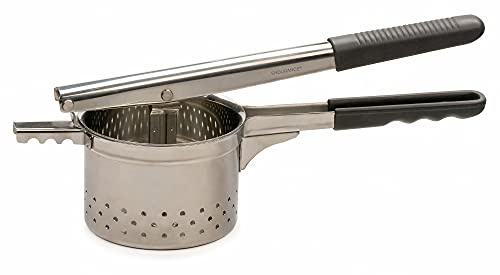 RSVP International Endurance® Jumbo Potato Ricer | Mash Potatoes, Fruits, Vegetables & More | Extra Large Ricing Basket | Pot Resting Extension | Dishwasher Safe