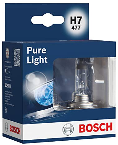 Bosch H7 Pure Light lampadine faro, 12 V 55 W PX26d, lampadine x2