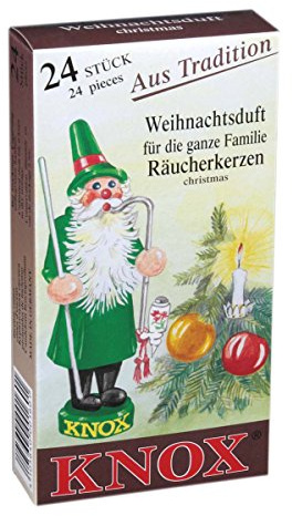 KNOX Christmas Scented Incense Cones, 24 Pack, Made in Germany