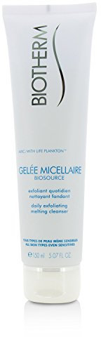 Biotherm, Biosource Gel Micelar Limpiador, Exfolia, Elimina Impurezas, Enriquecido con Life Plankton y L. Saccharina Alga Dorada, Para Todo Tipo de Pieles, 150 ml