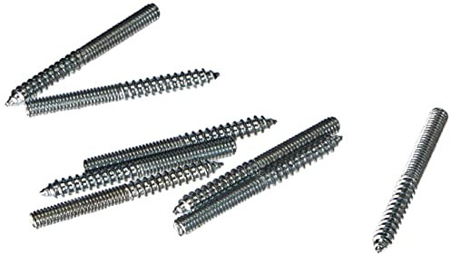 Merriway BH04481 Tornillo de Taco de Madera a Metal, M4 x 38mm, Set de 10 Piezas