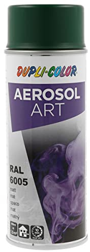 DUPLI-COLOR AEROSOL ART RAL 6005 moosgrün matt 400 ml, Spraylack für vielseitigen Einsatz, schnelltrocknend, hohe Deckkraft, für Innen- und Außenbereiche geeignet