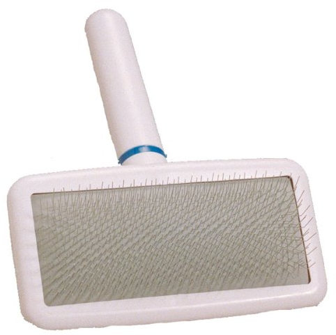 ドギーマン Doggyman Zupfbürste, weich, mittlere Größe, Weiß