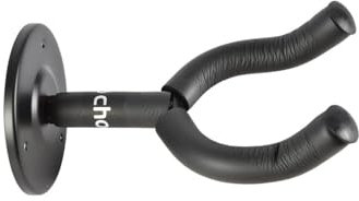 Chord | Wall Mount Guitar Bracket – Universal Guitar Holder for Acoustic, Electric, Bass, Ukulele, Violin, Mandolin – Strong Steel Hanger with Padded Forks for Secure Display | Black