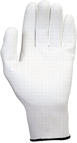 KS Tools 310.0450 Mikro-Feinstrickhandschuhe-weiß, L, 12 Paar)