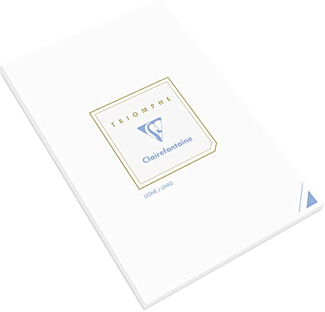 Clairefontaine 6174C - Bloc de Correspondance Triomphe 50 Feuilles Lignées A4-21x29,7 cm - 90g/m²