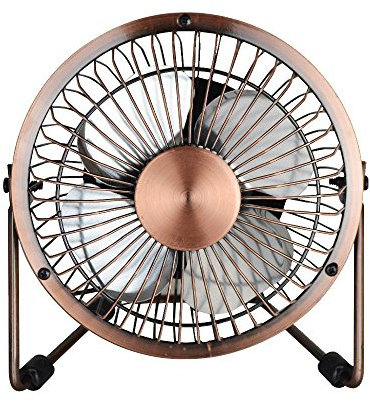 Status Portable USB Mini Fan, Antique Metal