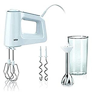 Braun HM3107WH Batteur à Main Blanc 21 x 7,5 x 16 cm