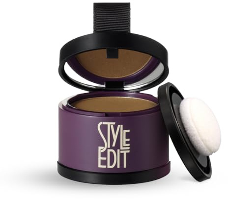 Style Edit Root Touch Up Powder | Temporary Hair Color for Gray Roots and Thinning Hair | Salon-Quality, Transfer-Resistant Hair Concealer | Light Brown, 0.13 oz
