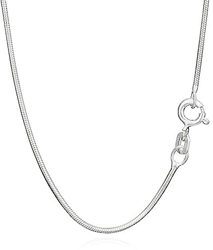 NKlaus 42cm Schlangenkette 925 Silber elegante Halskette filigrante Breite 1,1mm Collier 3,5g schwer 2481