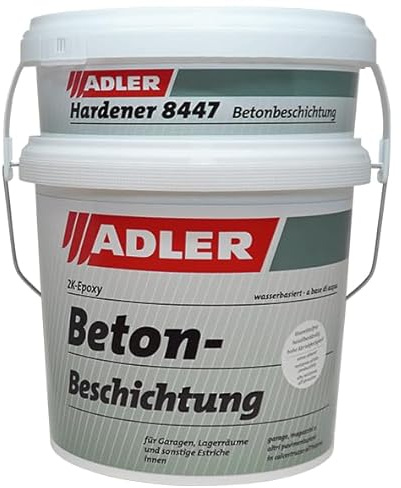 ADLER 2K-Epoxi Bodenbeschichtung inkl. Härter - 4,5 kg Graubeige - Betonversiegelung, Beschichtung für Garagen, Keller, Schutzanstrich