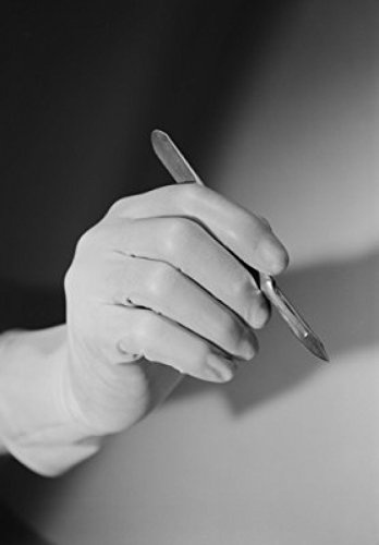 Posterazzi Hand holding scalpel Poster Print, (18 x 24)