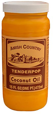 Amish Country Popcorn | Coconut Oil | Vegan, Tree Nut and Peanut Free | Old Fashioned, Non-GMO and Gluten Free (15 oz)