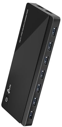 TP-Link Powered USB Hub 3.0 with 7 USB 3.0 Data Ports and 2 Smart Charging USB Ports. Compatible with Windows, Mac, Chrome & Linux OS, with Power On/Off Button, 12V/4A Power Adapter(UH720)