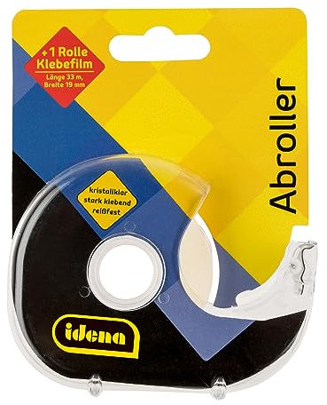 Idena 631055 - Klebefilmabroller, gefüllt mit 1 Rolle, 19 mm x 33 m