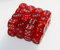 Würfelzeit 7306 - Würfel w6 12 mm, Cosmoo Borealis Rubin-rot m/Silber (32er Set in Klarsichtbox)