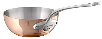 Mauviel 6112.24 M'Héritage 150S Sauteuse 24 cm, gewölbte Form, Edelstahlguss