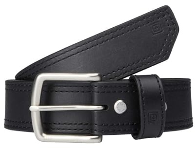 5.11 Tactical 59493 - Cintura da uomo in pelle opaca a grana piena, curvatura ergonomica, stile tattico 59493, Donna, 5-59493-019, Nero, M