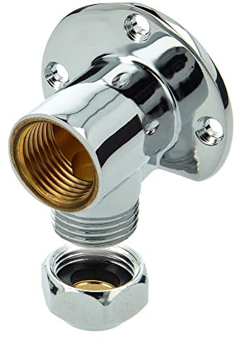 tecuro Wandscheibe Deckenwinkel 1/2 Zoll Ventilanschluss Aufputzmontage Messing verchromt