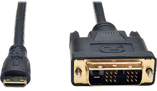 Tripp Lite Mini HDMI to DVI Cable, Digital Monitor Adapter Cable (Mini HDMI to DVI-D M/M) 6-ft. 6' (P566-006-MINI), Black