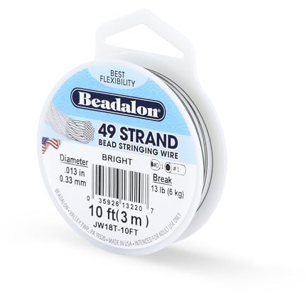 49 Strand rostfritt stål pärlsträngstrådar