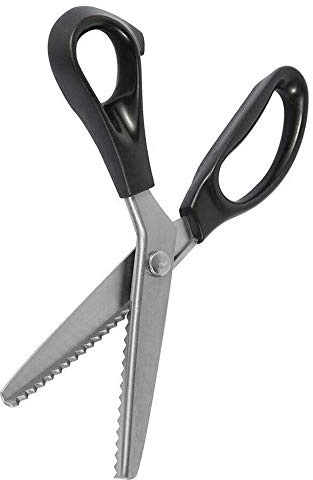 Forbici da sartoria Forbici da sartoria in tessuto per tagliare a zig zag modello seghettato forbici da cucito in acciaio inox forbici da sartoria 23 cm