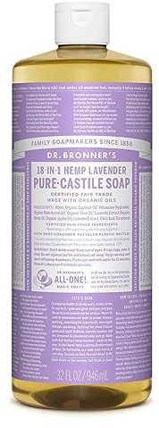 DR BRONNERS Organic Lavender Pure-Castile Liquid Soap 946ml (PACK OF 1)