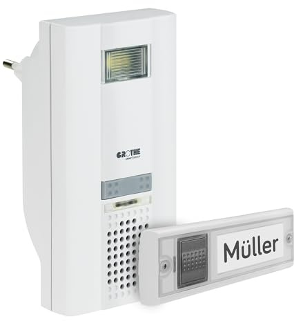 Grothe 1502005 Funkgong Steckdosen Set, 6 Melodien Mistral 400, 230 V, Weiß