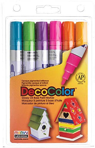 Marvy DecoColor Glossy Oil Base Paint Markers