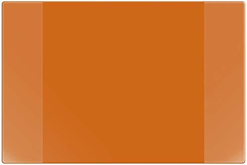 VELOFLEX 4680330 - Schreibtischunterlage Velocolor, orange, 40 x 60 cm, mit Kalender und seitlichen Taschen, rutschfest, abwaschbar, Schreibtischauflage, Malunterlage, Bastelunterlage, 1 Stück