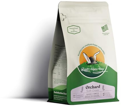 Rabbit Hole Hay - Ultra Premium Soft Orchard Grass for Small Pets - 4 oz Bag - Fresh & Soft