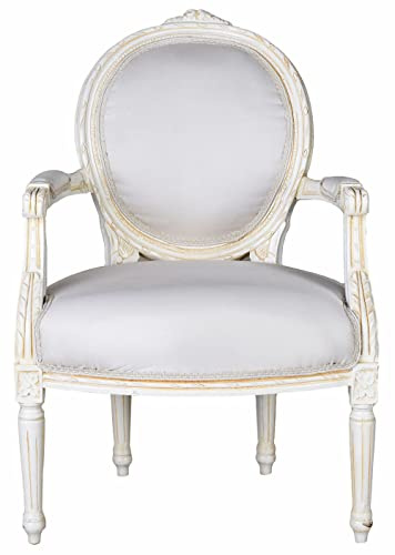 Royal Fauteuils, Fauteuil, Fauteuil Capitonné, Fauteuil, Fauteuil - Marie Louise - avec Royal Ambiente dans Style Rococo en Vieux Blanc - Palazzo Exclusive