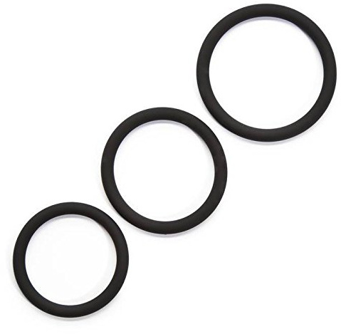 Lovehoney Stretchy Silicone Cock Ring Set, 3 Pack Stretchy Male Penis Rings
