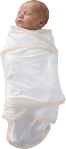 BÉABA, Coperta per Neonati, Coperta Miracolosa, Calma il Bambino, Tessuti Oekotex, 100% Cotone Jersey, 0-3 Mesi, Bianco
