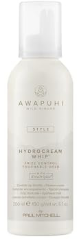 Awapuhi Wild Ginger by Paul Mitchell HydroCream Whip Mousse, Frizz Control, Touchable Hold, For All Hair Types, 6.7 oz.