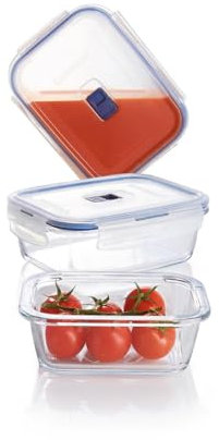 Luminarc - PURE BOX ACTIVE - Set de 3 boites de conservation hermétique, Verre