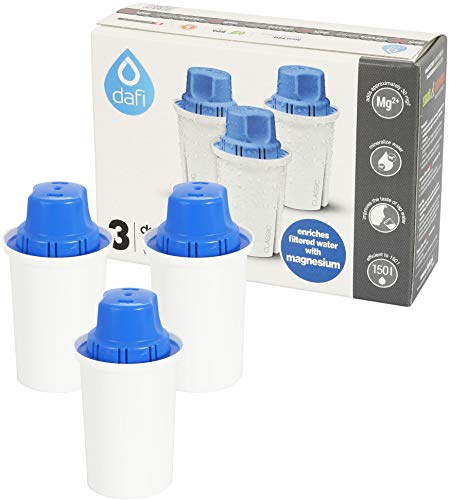 Dafi Klassisk Mg2+ vattenfilterpatroner för Brita Classic och Classic glaskanna - 3-pack