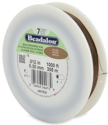 Beadalon 7-Strand 0.012 (0.30 mm) 1000 ft (305 m) Bronze Bead Stringing Wire