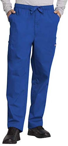 Cherokee Workwear Scrubs Men's Cargo Pant, Royal, Medium/Short