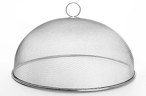 Vit insektskåpa, rostfritt stål, silver, 34 x 34 x 14 cm