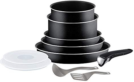 Tefal-Set di padelle nero (Non compatibile per l'induzione)