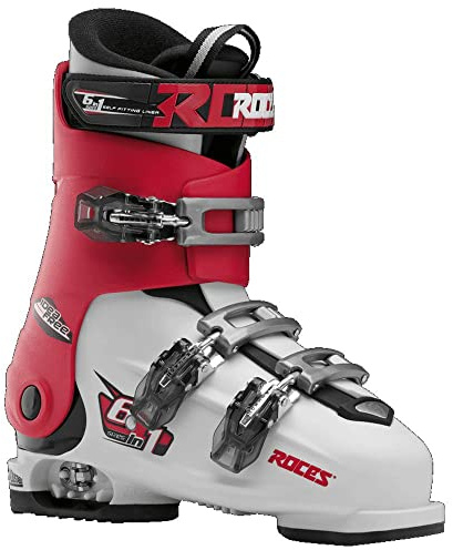 Roces Kinder Idea Free 22.5-25.5 Kinderskischuh-Verstellbar, White-Red-Black, 36-40