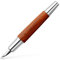 FABER-CASTELL 148203 - Füllfederhalter e-motion Holz / Chrom, Feder: B, inklusive Geschenkverpackung, Schaftfarbe: braun / silber