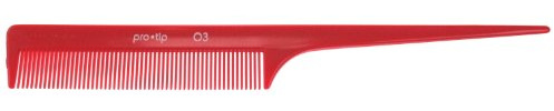 Pro Tip Hairdressing Rat Tail Comb PTC03 202mm - RED