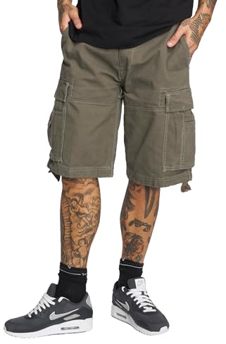 Brandit Vintage Shorts Basic Pantaloncini Cargo Uomo, Verde (Oliv), 3XL