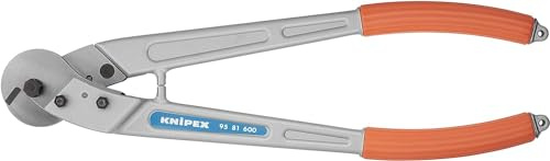 KNIPEX Drahtseil- und Kabelschere mit Kunststoff-Hüllen verzinkt 600 mm 95 81 600