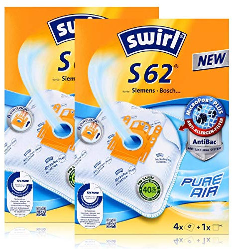 8 Original SWIRL S62 Staubsaugerbeutel für Bosch BBS 2000… 2299 Alpha/Natura